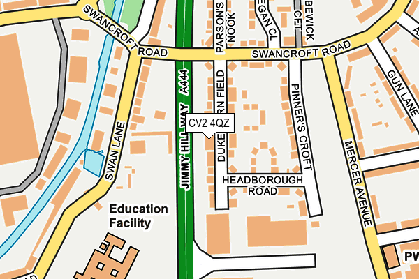 CV2 4QZ map - OS OpenMap – Local (Ordnance Survey)