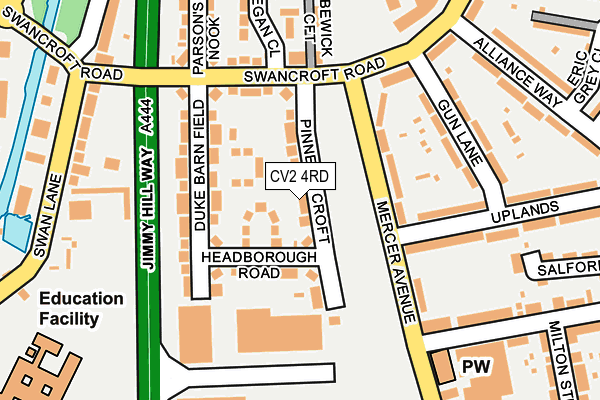 CV2 4RD map - OS OpenMap – Local (Ordnance Survey)