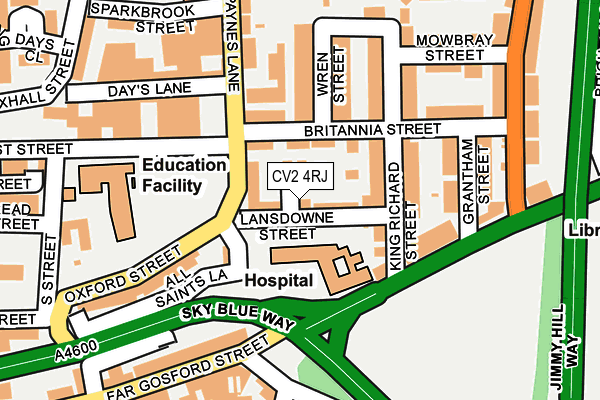 CV2 4RJ map - OS OpenMap – Local (Ordnance Survey)