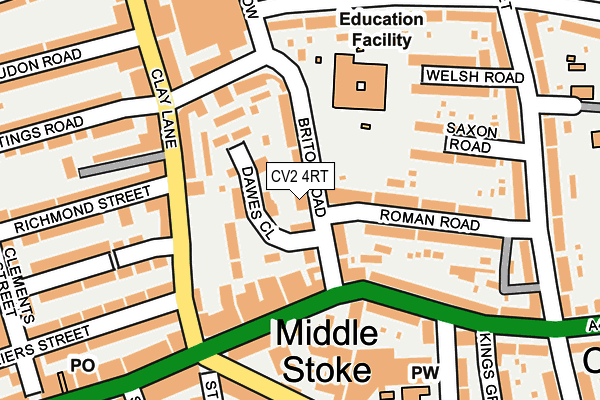 CV2 4RT map - OS OpenMap – Local (Ordnance Survey)