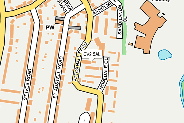 CV2 5AL map - OS OpenMap – Local (Ordnance Survey)