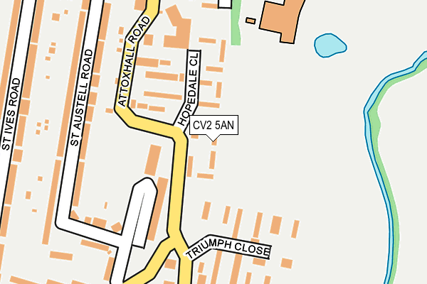 CV2 5AN map - OS OpenMap – Local (Ordnance Survey)