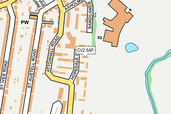 CV2 5AP map - OS OpenMap – Local (Ordnance Survey)