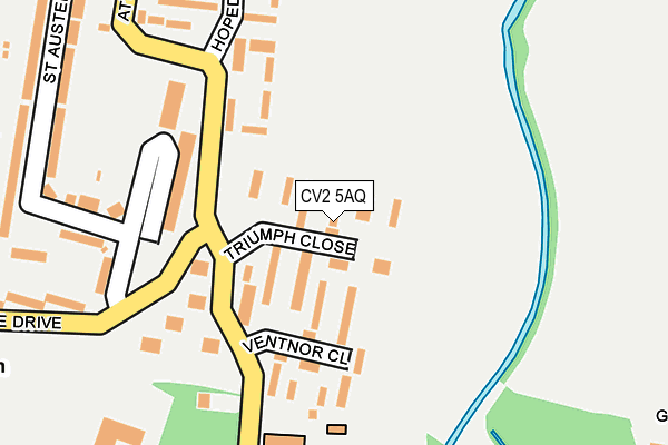 CV2 5AQ map - OS OpenMap – Local (Ordnance Survey)
