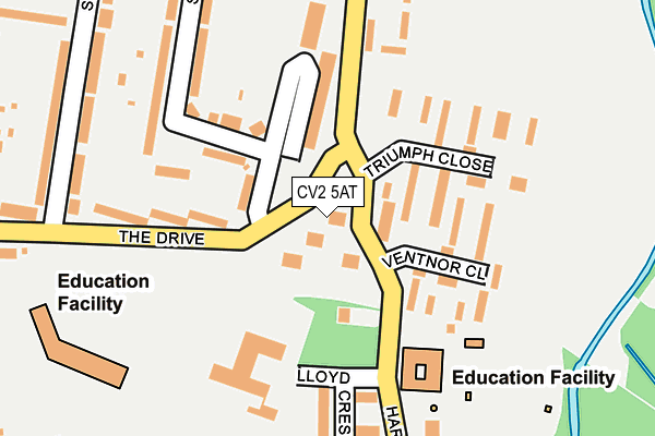 CV2 5AT map - OS OpenMap – Local (Ordnance Survey)