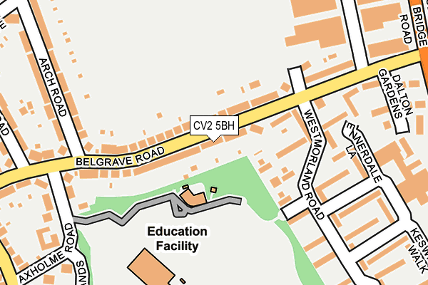 CV2 5BH map - OS OpenMap – Local (Ordnance Survey)