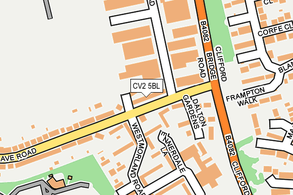 CV2 5BL map - OS OpenMap – Local (Ordnance Survey)
