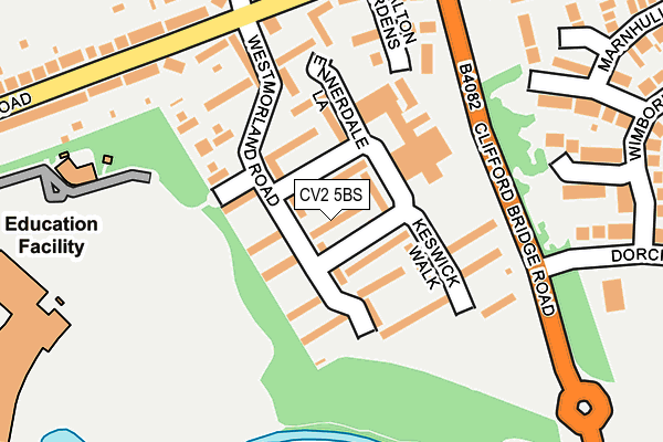 CV2 5BS map - OS OpenMap – Local (Ordnance Survey)