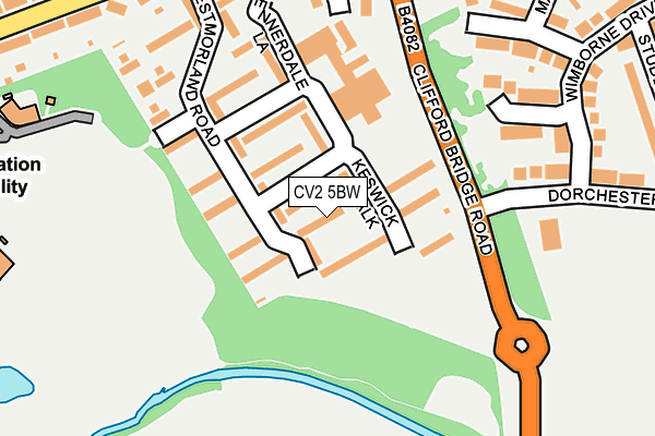 CV2 5BW map - OS OpenMap – Local (Ordnance Survey)