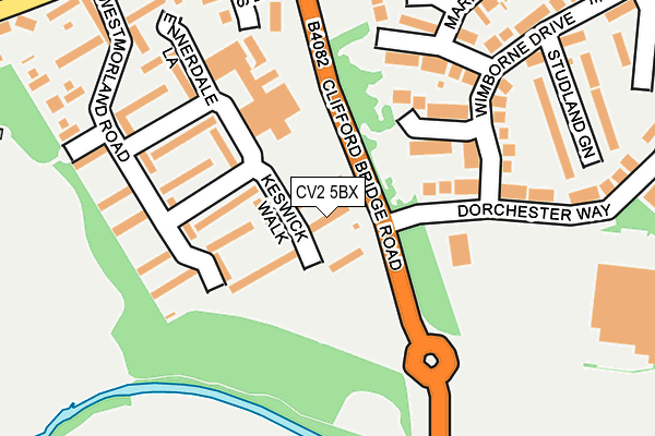 CV2 5BX map - OS OpenMap – Local (Ordnance Survey)