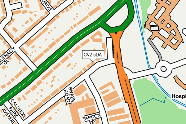 CV2 5DA map - OS OpenMap – Local (Ordnance Survey)