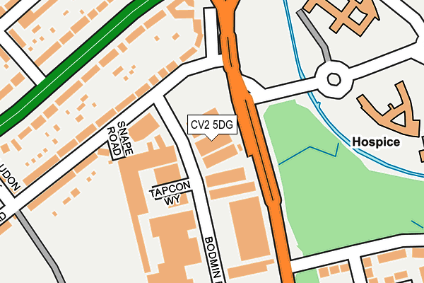 CV2 5DG map - OS OpenMap – Local (Ordnance Survey)