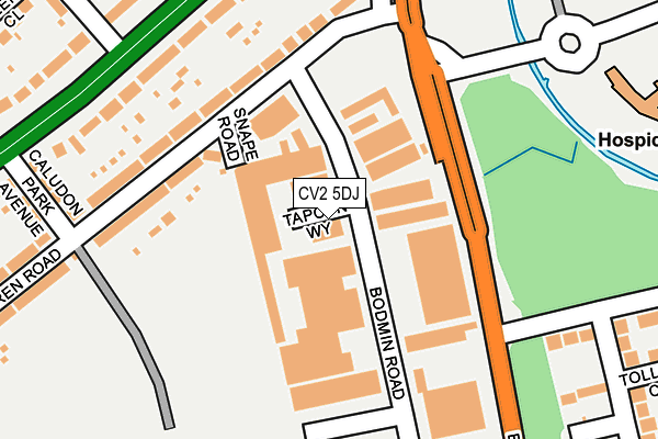 CV2 5DJ map - OS OpenMap – Local (Ordnance Survey)