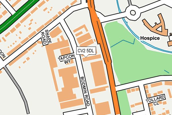 CV2 5DL map - OS OpenMap – Local (Ordnance Survey)