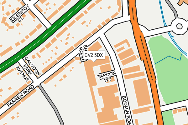 CV2 5DX map - OS OpenMap – Local (Ordnance Survey)