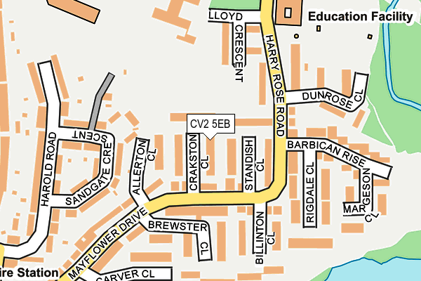 CV2 5EB map - OS OpenMap – Local (Ordnance Survey)