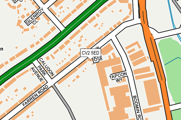 CV2 5ED map - OS OpenMap – Local (Ordnance Survey)