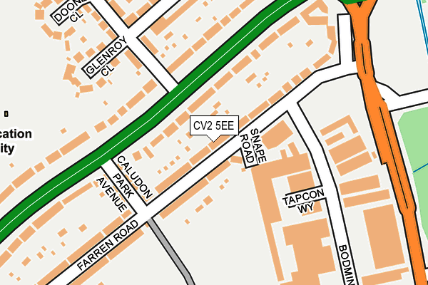 CV2 5EE map - OS OpenMap – Local (Ordnance Survey)