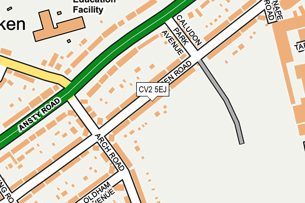 CV2 5EJ map - OS OpenMap – Local (Ordnance Survey)