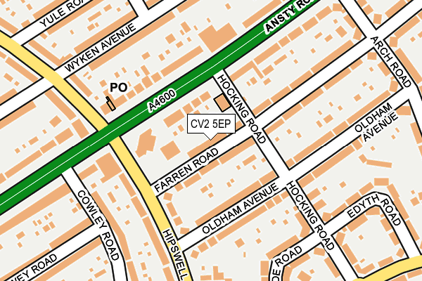 CV2 5EP map - OS OpenMap – Local (Ordnance Survey)