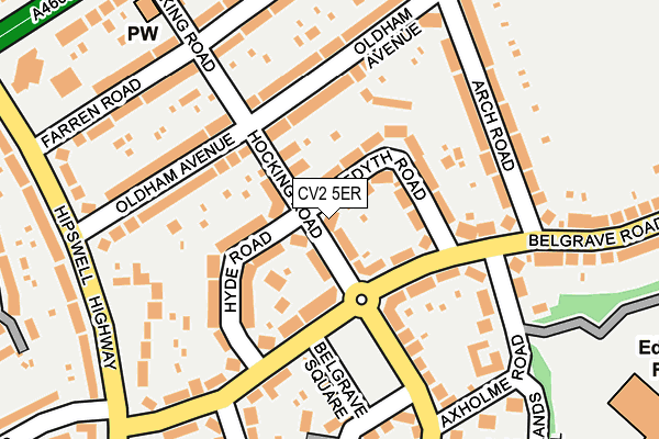 CV2 5ER map - OS OpenMap – Local (Ordnance Survey)