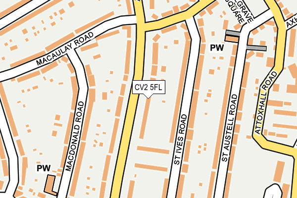 CV2 5FL map - OS OpenMap – Local (Ordnance Survey)