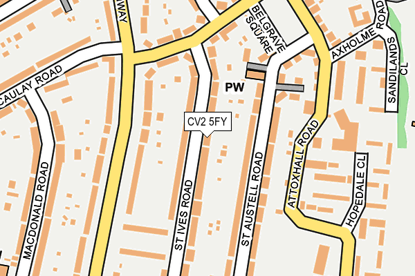 CV2 5FY map - OS OpenMap – Local (Ordnance Survey)