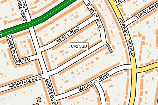 CV2 5GD map - OS OpenMap – Local (Ordnance Survey)