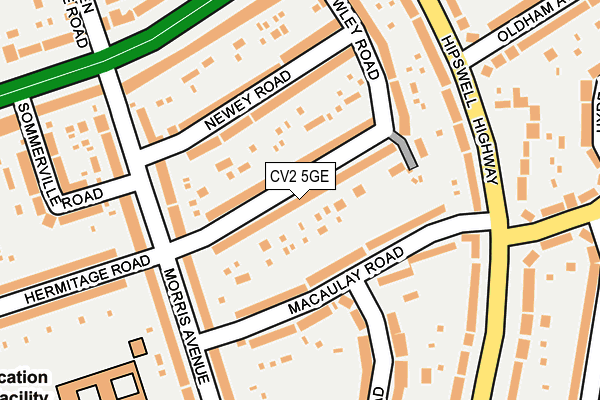 CV2 5GE map - OS OpenMap – Local (Ordnance Survey)