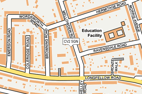 CV2 5GN map - OS OpenMap – Local (Ordnance Survey)