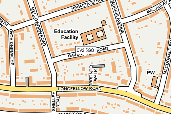 CV2 5GQ map - OS OpenMap – Local (Ordnance Survey)