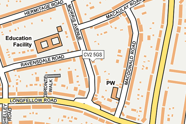CV2 5GS map - OS OpenMap – Local (Ordnance Survey)