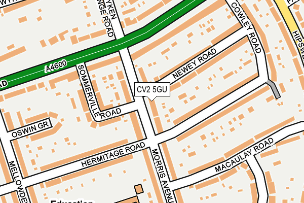 CV2 5GU map - OS OpenMap – Local (Ordnance Survey)