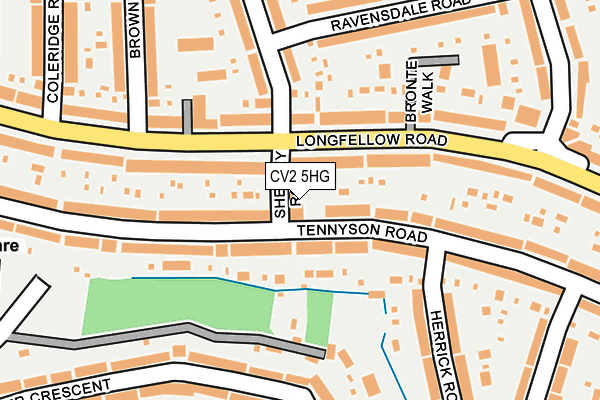 CV2 5HG map - OS OpenMap – Local (Ordnance Survey)