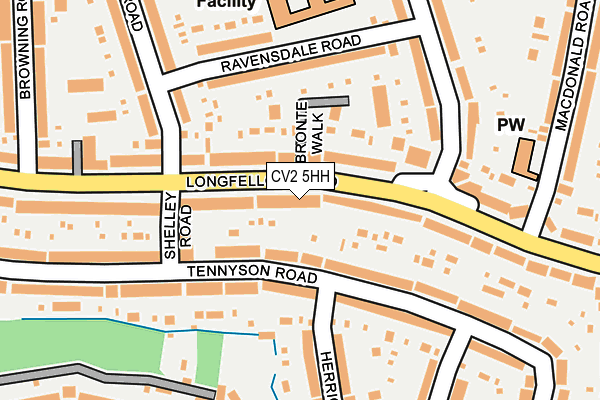 CV2 5HH map - OS OpenMap – Local (Ordnance Survey)