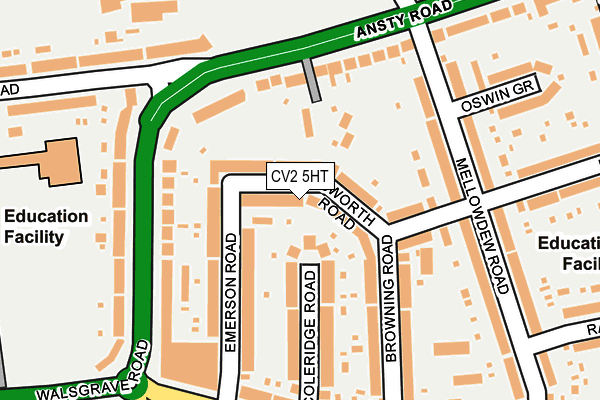 CV2 5HT map - OS OpenMap – Local (Ordnance Survey)