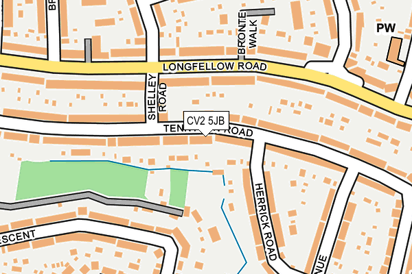 CV2 5JB map - OS OpenMap – Local (Ordnance Survey)