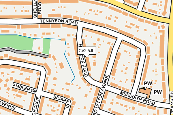 CV2 5JL map - OS OpenMap – Local (Ordnance Survey)