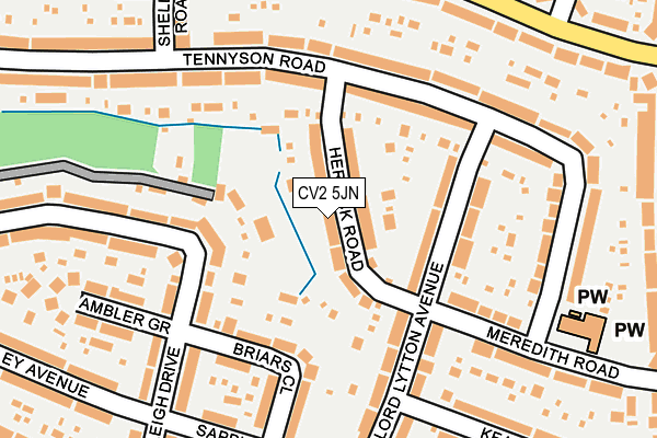 CV2 5JN map - OS OpenMap – Local (Ordnance Survey)