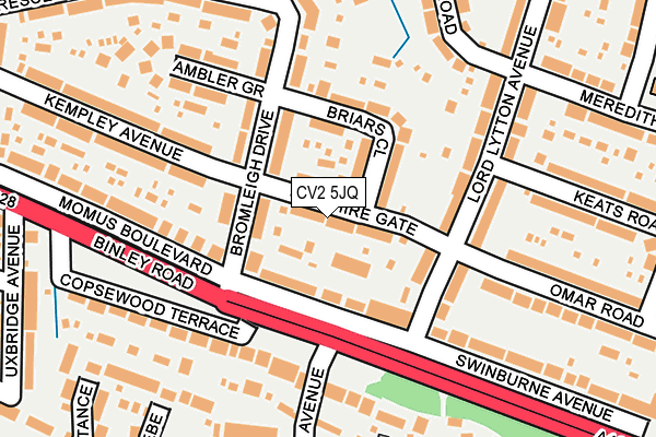 CV2 5JQ map - OS OpenMap – Local (Ordnance Survey)