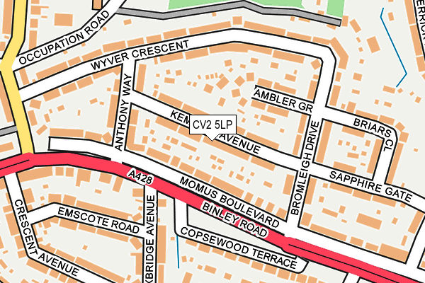 CV2 5LP map - OS OpenMap – Local (Ordnance Survey)