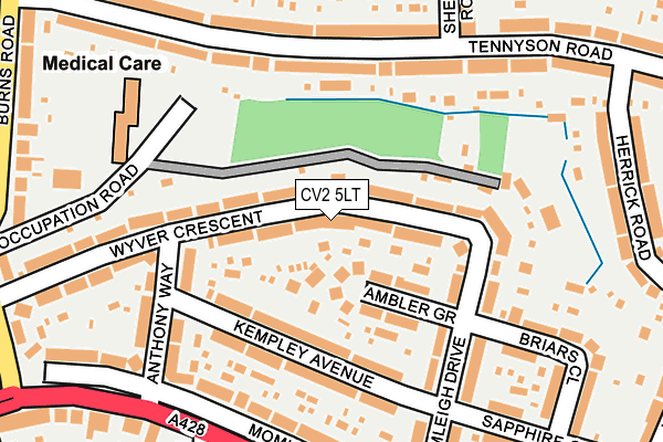 CV2 5LT map - OS OpenMap – Local (Ordnance Survey)