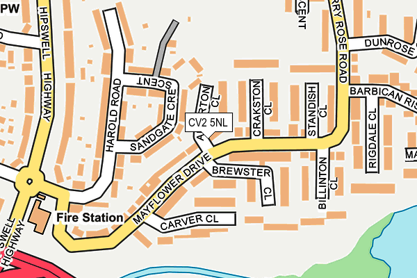 CV2 5NL map - OS OpenMap – Local (Ordnance Survey)