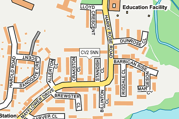 CV2 5NN map - OS OpenMap – Local (Ordnance Survey)