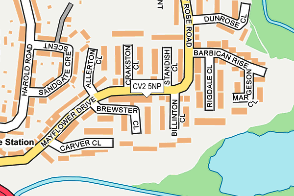 CV2 5NP map - OS OpenMap – Local (Ordnance Survey)