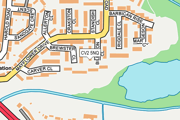 CV2 5NQ map - OS OpenMap – Local (Ordnance Survey)