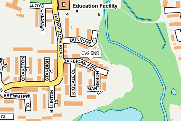 CV2 5NR map - OS OpenMap – Local (Ordnance Survey)