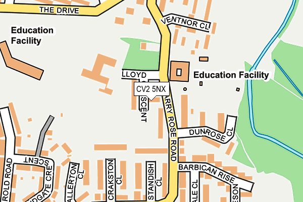 CV2 5NX map - OS OpenMap – Local (Ordnance Survey)