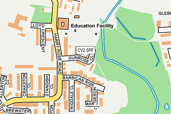 CV2 5PF map - OS OpenMap – Local (Ordnance Survey)