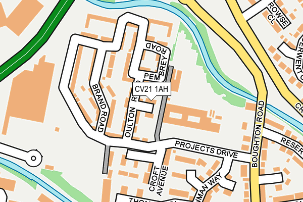 CV21 1AH map - OS OpenMap – Local (Ordnance Survey)